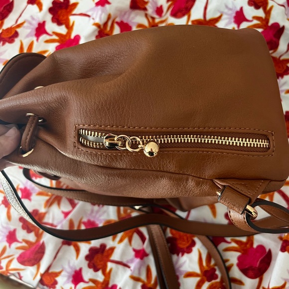 Lauren Conrad Brown Mini Backpack with Adjustable Straps and Gold Ring - Picture 5 of 9